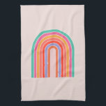 Mid Century Modern Rainbow Tea Towel<br><div class="desc">Abstract Retro Rainbow – Colourful Rainbow.</div>