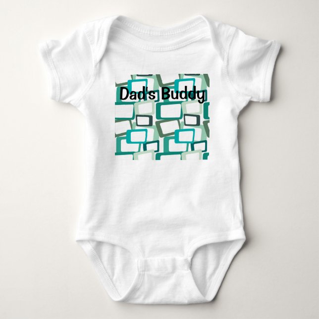 Mid-Century Modern Rectangles Baby Bodysuit (Front)