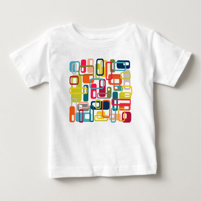 Mid-century Modern Rectangles Baby T-Shirt (Front)