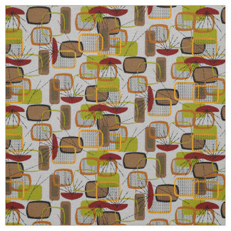 Mid-Century Modern Rectangles  Design Fabric 43