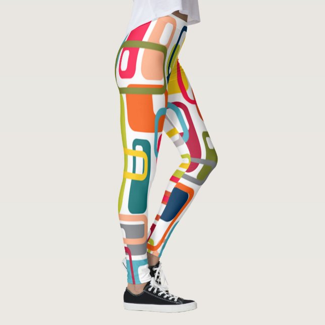 Mid-century Modern Rectangles  Leggings (Right)