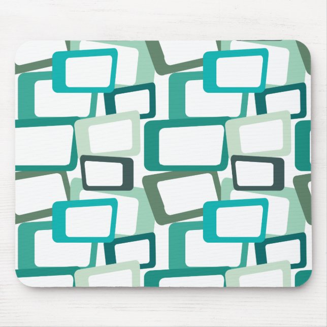 Mid-Century Modern Rectangles Mouse Mat (Front)