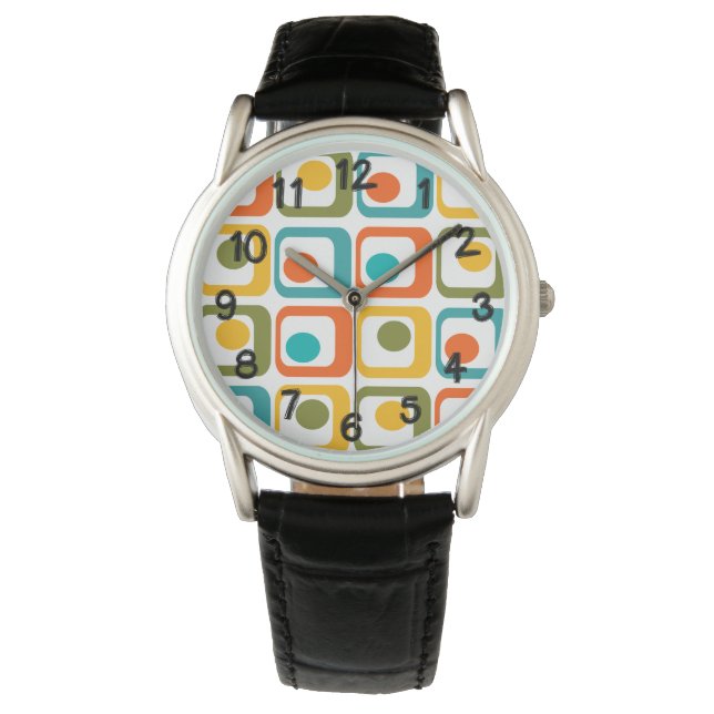 Mid-Century Modern Rectangles Watch (Front)