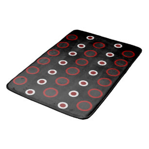 Mid-Century Modern red, black and grey Bath Mat