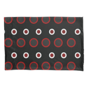 Mid-Century Modern red, black and grey   Pillowcase