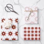 Mid-Century Modern Red Christmas Starburst Wrapping Paper Sheet<br><div class="desc">Mid-century modern Christmas Starburst Wrapping Paper Sheets in red and white. A simple modern twist on the atomic age in a traditional Xmas red and white colour palette.</div>