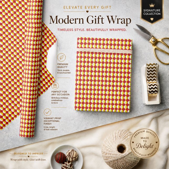 Mid Century Modern Repeat Pattern Wrapping Paper (Creator Uploaded)