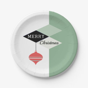 Mid-Century Modern Retro Chic Holiday Paper Plate