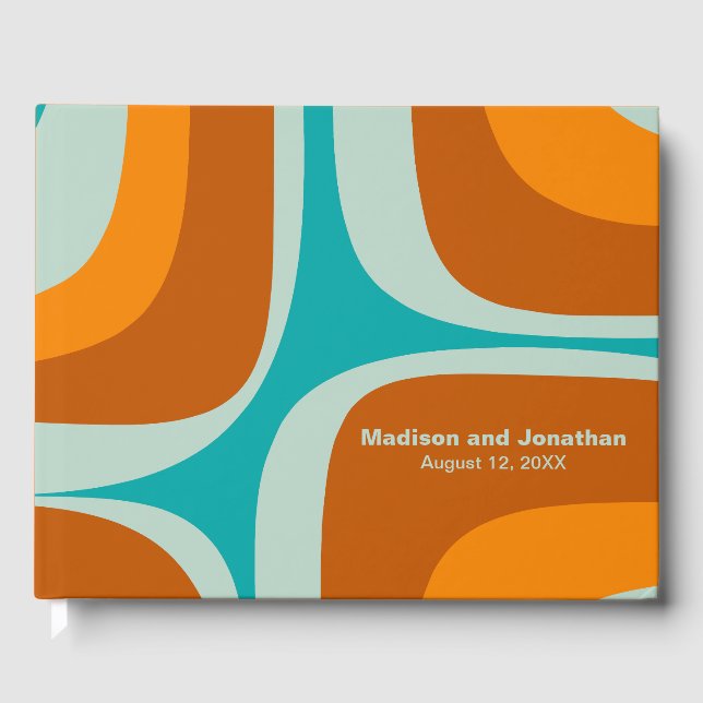 Mid Century Modern Retro Groove Modernist Guest Book (Front)