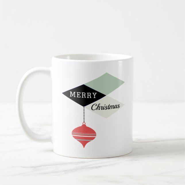 Mid-Century Modern Retro Holiday Style Coffee Mug (Left)