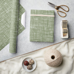 Mid Century Modern Retro Linework Pattern Wrapping Paper