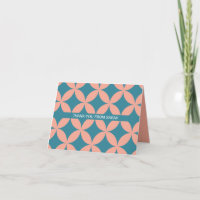 Mid-Century Modern Retro Mid Mod Pink & Blue