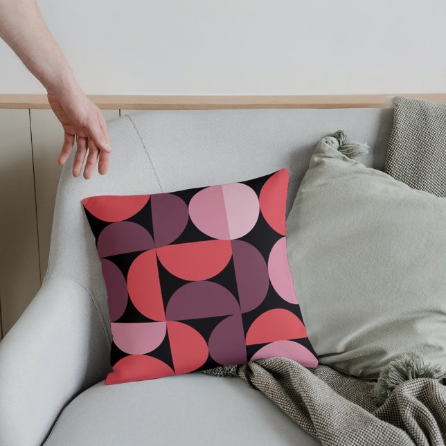 Mid Century Modern Retro Pattern Colourful Theme Cushion (Creator Uploaded)