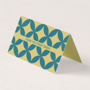 Mid-Century Modern Retro Tiny Thank You Note Cards