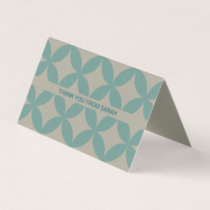Mid-Century Modern Retro Tiny Thank You Note Cards