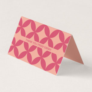 Mid-Century Modern Retro Tiny Thank You Note Cards