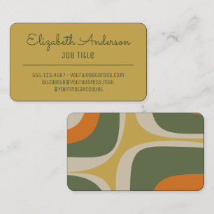 Mid Century Modern Retro Vintage Aesthetic Business Card