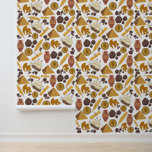 mid century modern retro Vintage Mediaeval Art Wallpaper