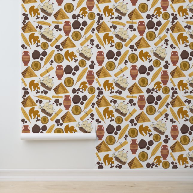 mid century modern retro Vintage Mediaeval Art  Wallpaper (Application)