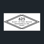 Mid-Century Modern Return Address Stamp<br><div class="desc">Inspired by midcentury modern industrial graphic design,  this return address stamp is trendy and edgy.</div>