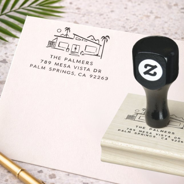 Mid Century Modern Return Address Stamp (Creator Uploaded)