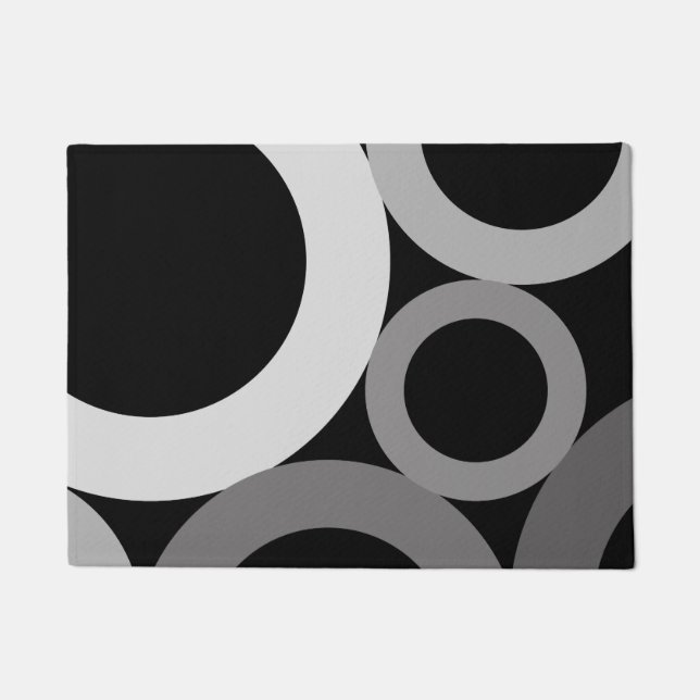 Mid Century Modern Rings Doormat (Front)