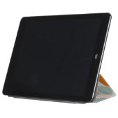 Mid Century Modern Sage Green Blush Orange Pattern iPad Air Cover (Folded)