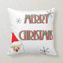 mid century modern santa claus merry christmas