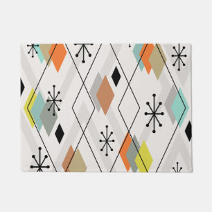 Mid Century Modern Scattered Diamonds Doormat