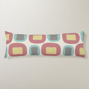 Mid Century Modern Shapes Multicolored Body Cushion