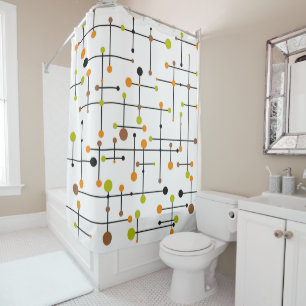 Mid century modern  shower curtain