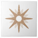 Mid-Century Modern Single Pink Starburst | Large Tile<br><div class="desc">Mid-century modern inspired design featuring a single vintage retro pink starburst on a white background. Simple, clean modern design. Create your own custom tile by uploading a new image, or use the "message" button to contact the designer for help. To create your own design: 1. Select personalise this template. 2....</div>