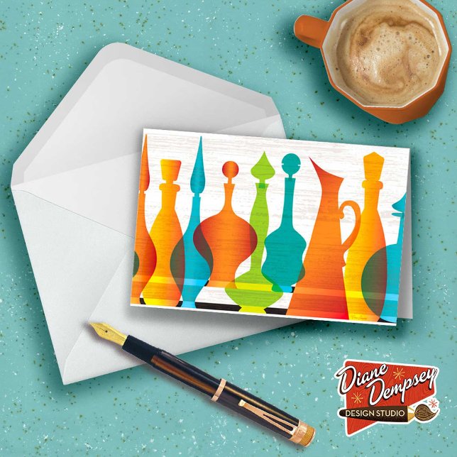 Mid-Century Modern Sling Vases Note Cards (Creator Uploaded)