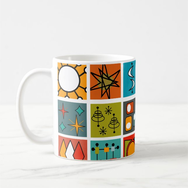 Mid-Century Modern Smorgasbord Coffee Mug (Left)