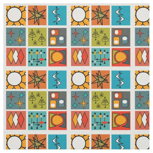 Mid-Century Modern Smorgasbord Fabric (Swatch)