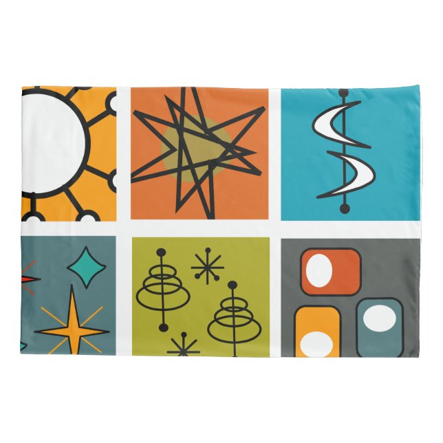 Mid-Century Modern Smorgasbord Pillowcase (Back)