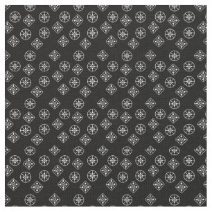 Mid-Century Modern Snowflakes  Fabric