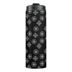 Mid-Century Modern Snowflakes Thermal Tumbler
