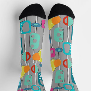 Mid Century modern socks crew 