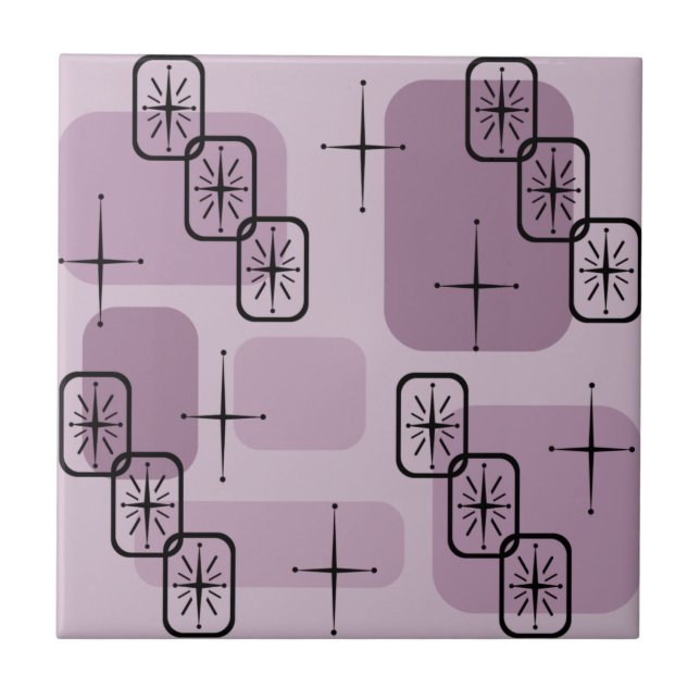 Mid Century Modern Sputnik Mauve Tile (Front)