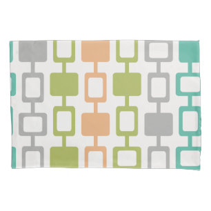 Mid Century Modern Square Columns Pillowcase
