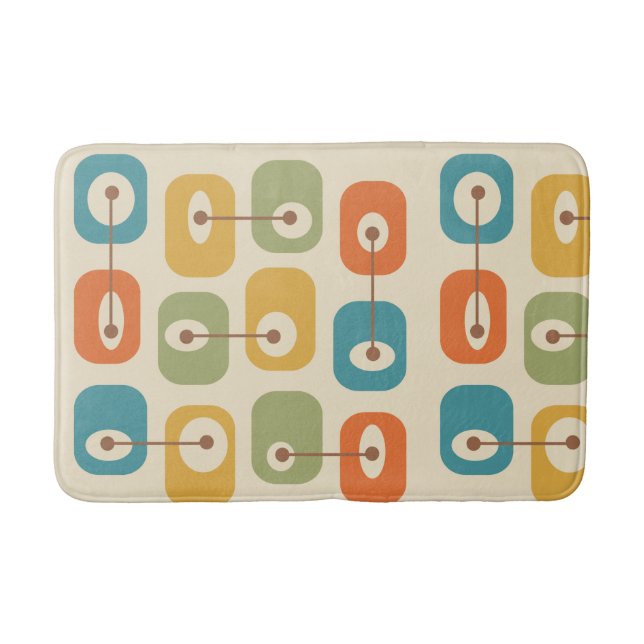 Mid Century Modern Squishy Cubes Bath Mat (Front)