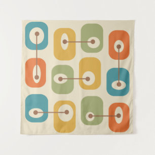 Mid Century Modern Squishy Cubes Tapestry
