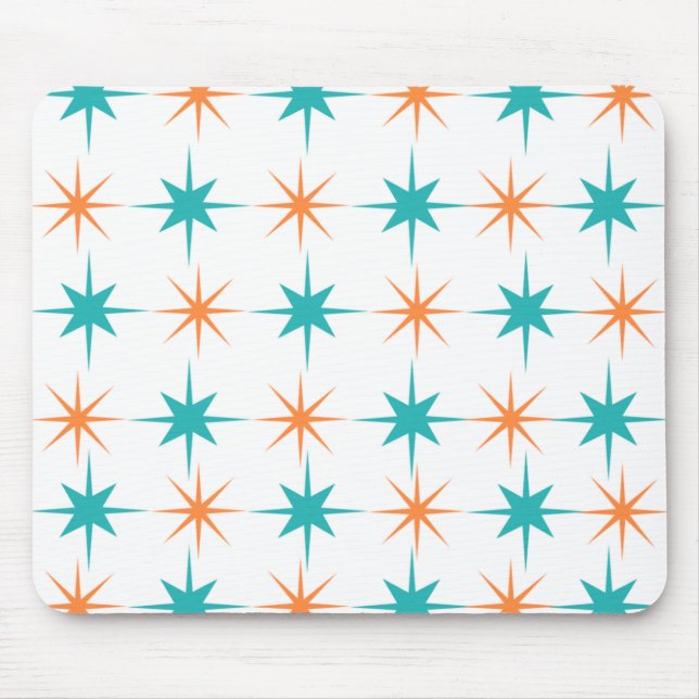 Mid-Century Modern Starburst 1.0 Mouse Mat (Front)