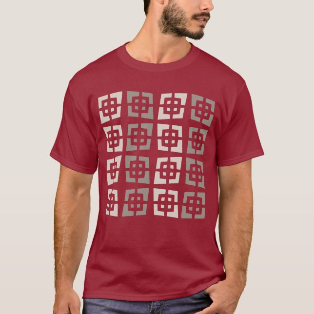 Mid Century Modern Starburst Abstract T-Shirt (Front)