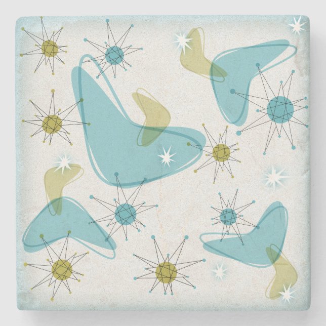 Mid Century Modern Starburst Coasters Set (Front)