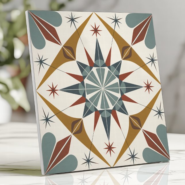 Mid-Century Modern Starburst Geometric  Tile (Creator Uploaded)