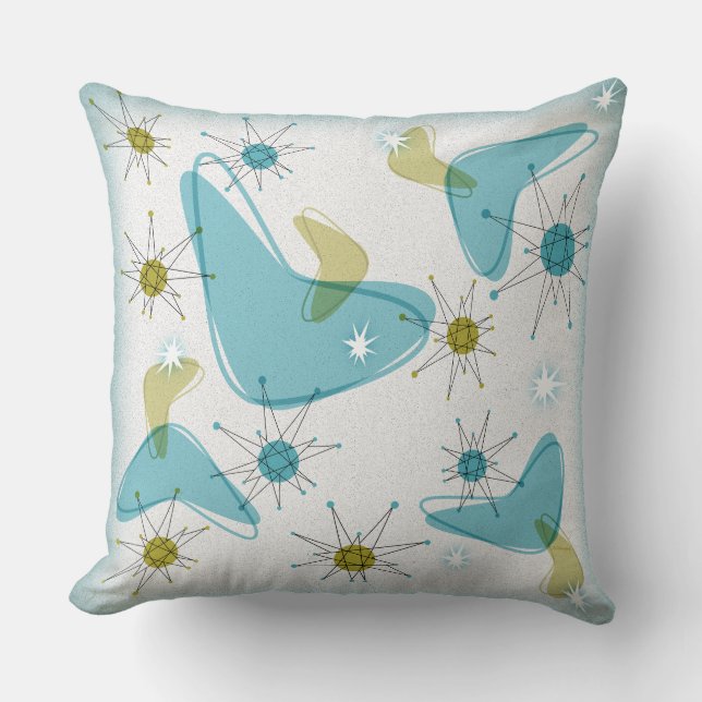 Mid Century Modern Starburst + Googie Pillow (Front)