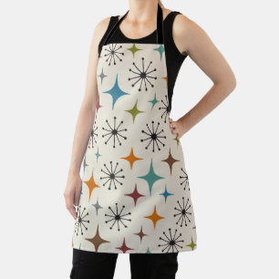 Mid Century Modern Starburst Pattern Apron
