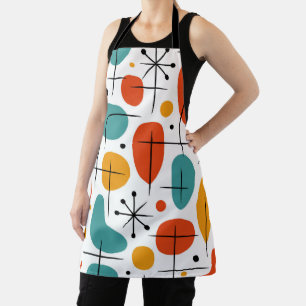 Mid Century Modern Starburst Pattern Apron